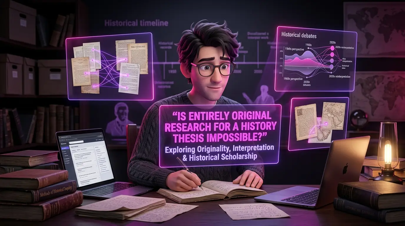 Is Entirely Original Research for a history thesis impossible for Students?
